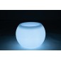 Lampe LED exterieur pot de fleur en plastique blanc 54x54x43 cm