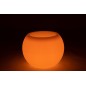 Lampe LED exterieur pot de fleur en plastique blanc 54x54x43 cm