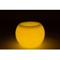 Lampe LED exterieur pot de fleur en plastique blanc 54x54x43 cm