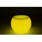 Lampe LED exterieur pot de fleur en plastique blanc 54x54x43 cm