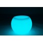 Lampe LED exterieur pot de fleur en plastique blanc 54x54x43 cm