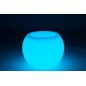 Lampe LED exterieur pot de fleur en plastique blanc 54x54x43 cm