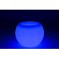 Lampe LED exterieur pot de fleur en plastique blanc 54x54x43 cm