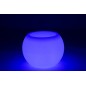 Lampe LED exterieur pot de fleur en plastique blanc 54x54x43 cm