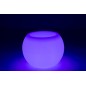 Lampe LED exterieur pot de fleur en plastique blanc 54x54x43 cm