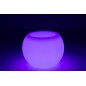 Lampe LED exterieur pot de fleur en plastique blanc 54x54x43 cm