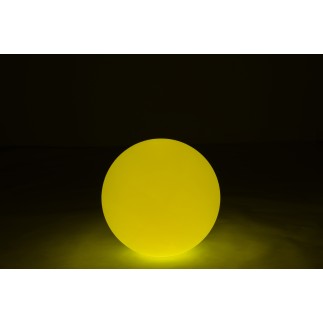 Lampe LED exterieur boule ronde en plastique blanc 50x50x49 cm