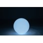 Lámpara LED exterior bola redonda de plástico blanco 39x39x38 cm
