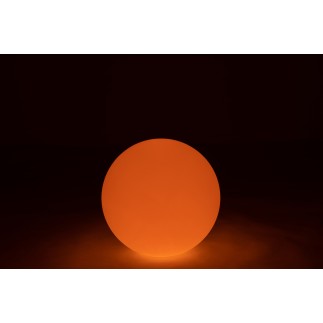 Lámpara LED exterior bola redonda de plástico blanco 39x39x38 cm
