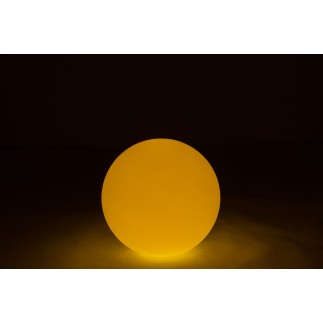Lámpara LED exterior bola redonda de plástico blanco 39x39x38 cm