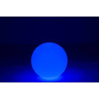 Lámpara LED exterior bola redonda de plástico blanco 39x39x38 cm