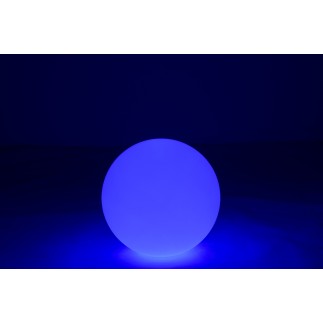 Lámpara LED exterior bola redonda de plástico blanco 39x39x38 cm