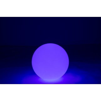 Lámpara LED exterior bola redonda de plástico blanco 39x39x38 cm