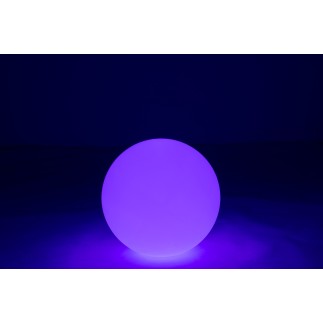 Lámpara LED exterior bola redonda de plástico blanco 39x39x38 cm