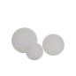 Lámpara LED exterior bola redonda de plástico blanco 39x39x38 cm