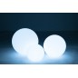 Lámpara LED exterior bola redonda de plástico blanco 39x39x38 cm