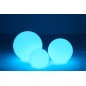 Lámpara LED exterior bola redonda de plástico blanco 39x39x38 cm