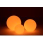 Lámpara LED exterior bola redonda de plástico blanco 39x39x38 cm