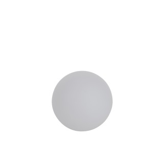 Lampe LED exterieur boule ronde en plastique blanc 39x39x38 cm