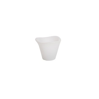 Lampe LED extérieur en forme de seau en plastique blanc 34x34x28 cm