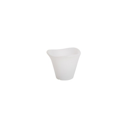 Lampe LED extérieur en forme de seau en plastique blanc 34x34x28 cm