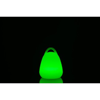Lámpara LED exterior portátil de plástico blanco de 19x19x24 cm