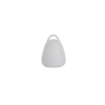 Lámpara LED exterior portátil de plástico blanco de 19x19x24 cm