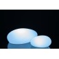 Lámpara LED exterior en forma de piedras de plástico blanco de 40x32x18 cm Lámpara LED exterior en forma de piedras de plástico blanco de 40x32x18 cm