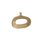 Vaso oval perfurado em metal dourado 29x6x23 cm Vaso oval perfurado em metal dourado 29x6x23 cm