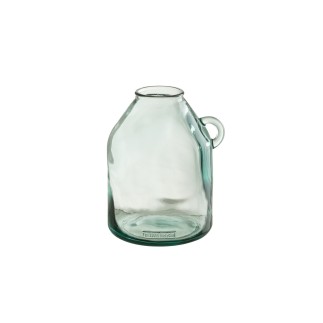 Vase avec anse en verre transparent 20x18x25 cm
