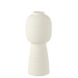 Vase lanterne en céramique blanc 21.5x21.5x50 cm