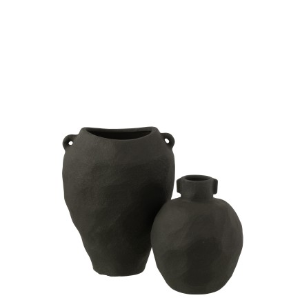 Vase en céramique noir 29.5x29.5x38 cm