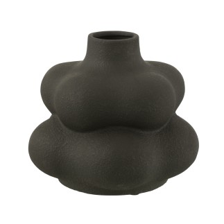 Vase en céramique noir 30.5x30.5x27.5 cm