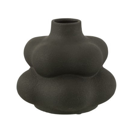 Vase en céramique noir 30.5x30.5x27.5 cm