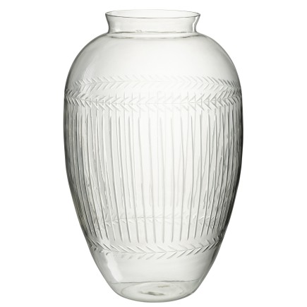 Vase en verre transparent 37x37x61 cm