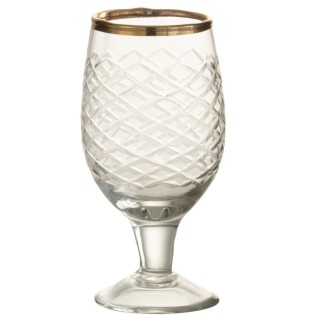 Verre à pied en verre transparent 3.5x3.5x9 cm