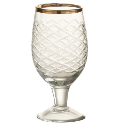 Verre à pied en verre transparent 3.5x3.5x9 cm