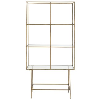 Étagère en métal et verre 100x40x200 cm
