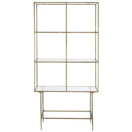 Étagère en métal et verre 100x40x200 cm