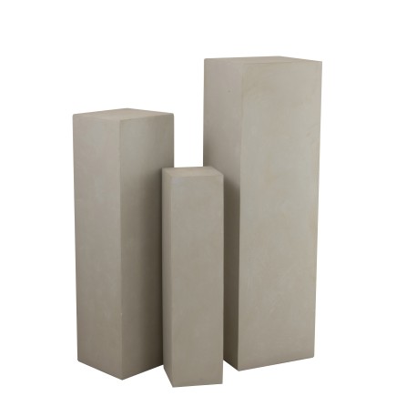 COLONNE RECTANGULAIRE ARGILE BEIGE LARGE