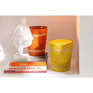 Bougie parfumée dans verre orange 55h - 12.5x12.5x15.5 cm