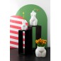 Vase hanche femme en céramique blanche 32.5x24.5x30.5 cm