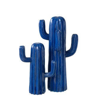 Cactus en polyrésine bleu 22.5x17x42 cm