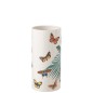 Vase papillons en céramique blanche 14x14x30 cm