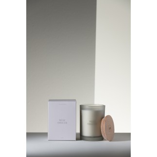 Bougie senteur «Musc Obscur» 38h en paraffine blanche 8.5x8.5x12.5 cm