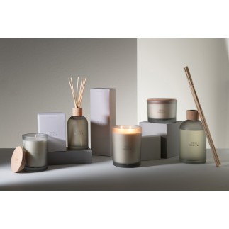 Bougie senteur «Musc Obscur» 52h en paraffine blanche 10.5x10.5x14 cm