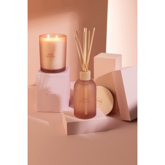 Diffuseur d’accords essentiels «Rose Rêveuse» 250ml en verre 7.5x7.5x27.5 cm