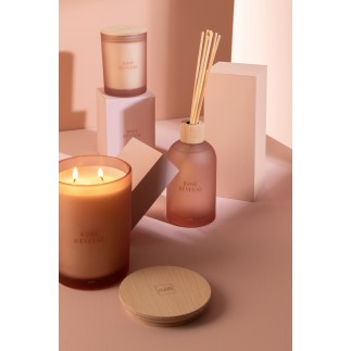 Diffuseur d’accords essentiels «Rose Rêveuse» 250ml en verre 7.5x7.5x27.5 cm