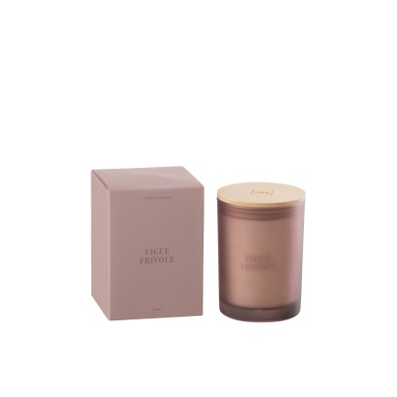 Vela perfumada «Higo Frívolo» 52h en parafina blanca 10.5x10.5x14 cm