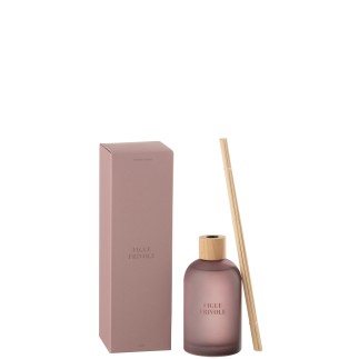 Diffuseur d’accords essentiels «Figue Frivole» 250ml en verre 7.5x7.5x27.5 cm